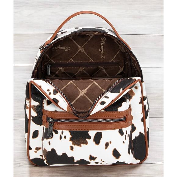 Wrangler Brown Cow Print Backpack w/ Coin Pouch *NEW in Package* main image 3